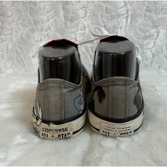 Converse Looney Tunes Chuck All Star Low Top Gray Bugs Bunny Daffy Duck M6 / W8 - Picture 7 of 13